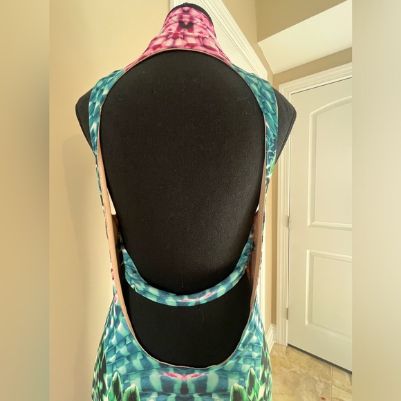 AFRM open back multicolor sleaveless mockneck dress size M - Picture 10 of 14